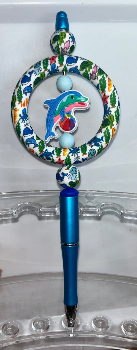 Dolphin Ring Blue Pen