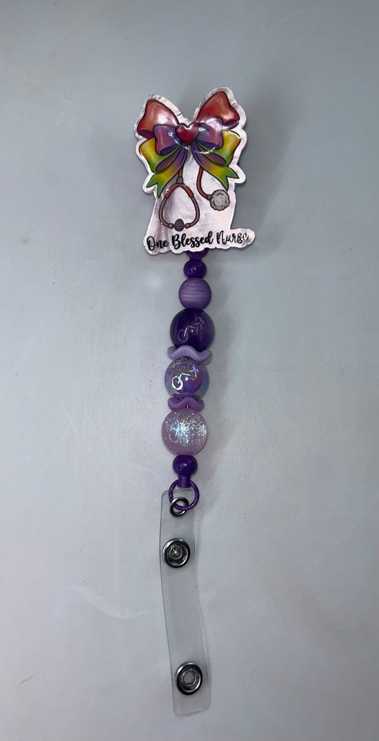 One Blessed Nurse Badge Reel