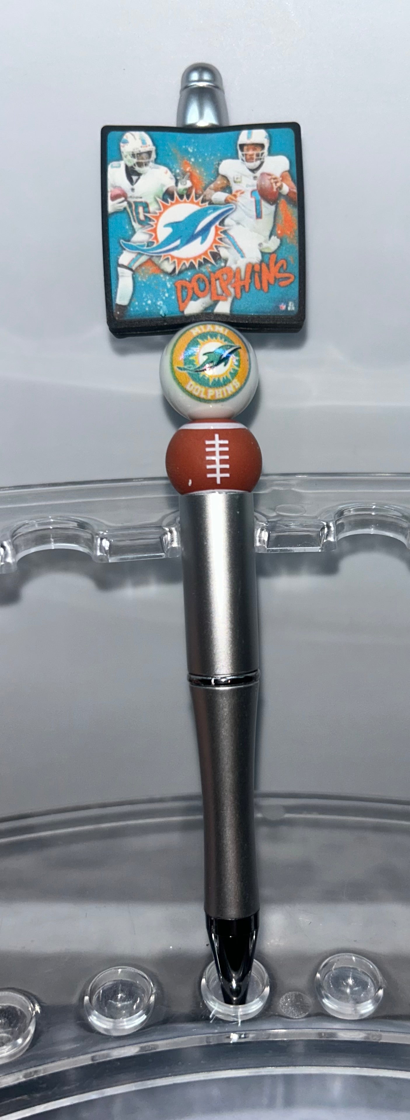 Miami Dolphins Square Silver Pen