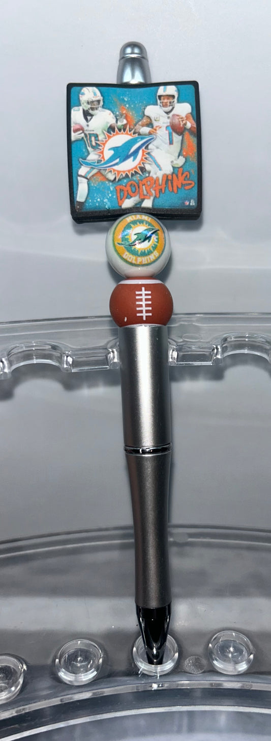 Miami Dolphins Square Silver Pen