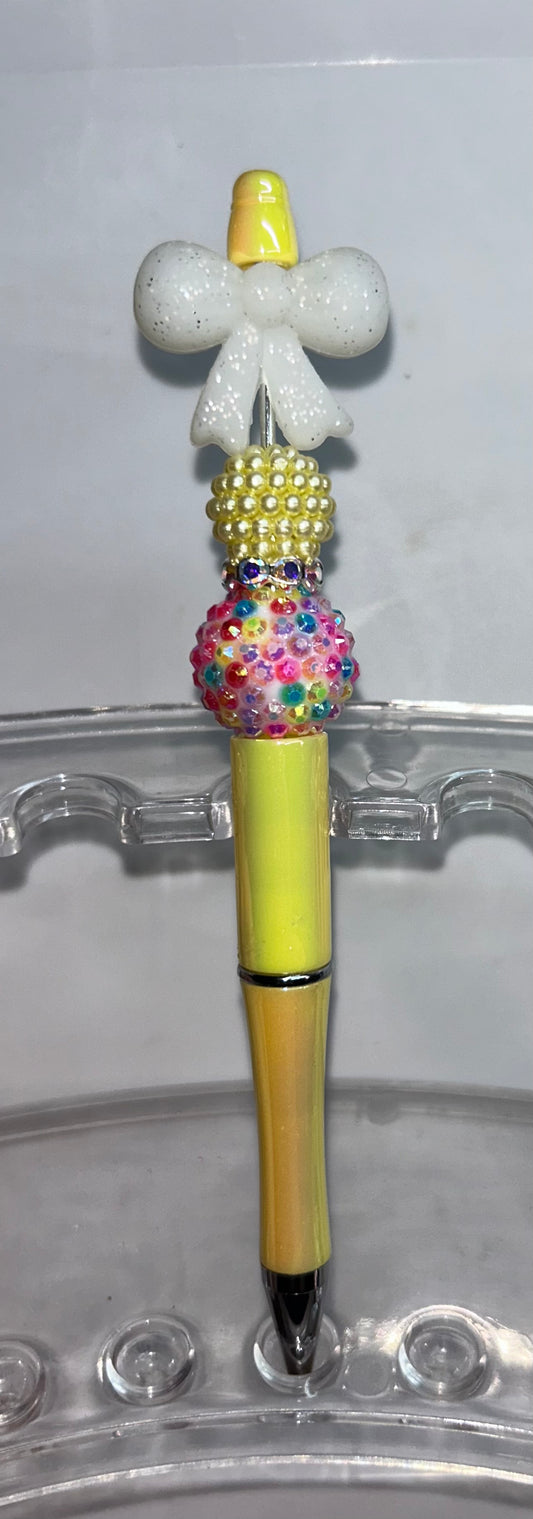 White Bow Yellow Pen