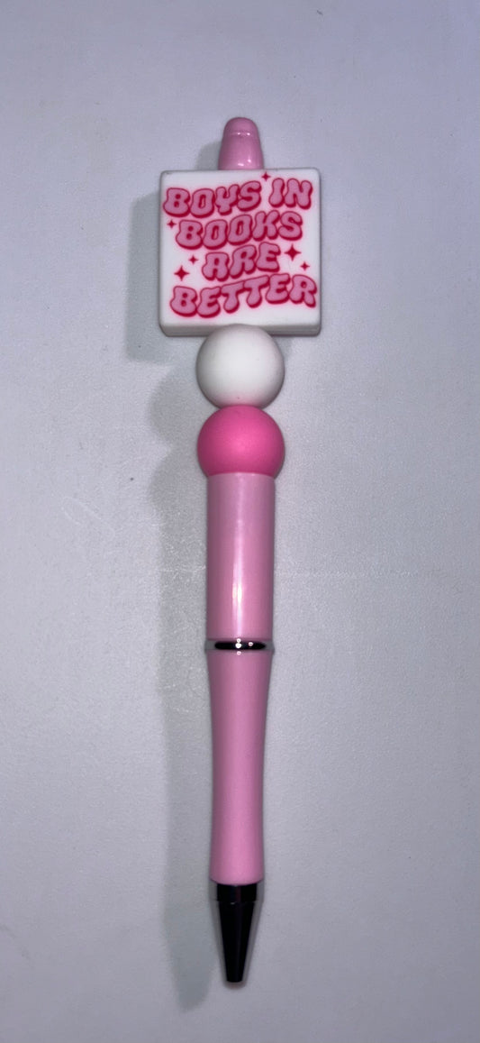 Boys In Books Are Better Pink Pen