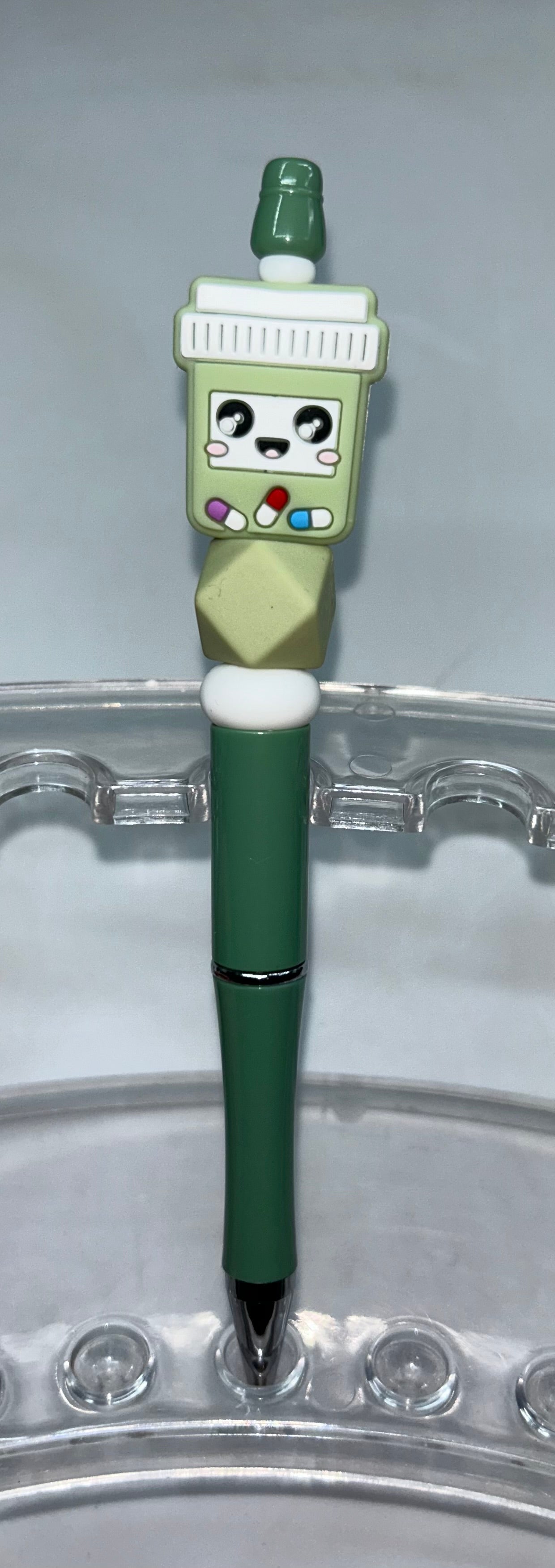 Green Medical Bottle Green Pen
