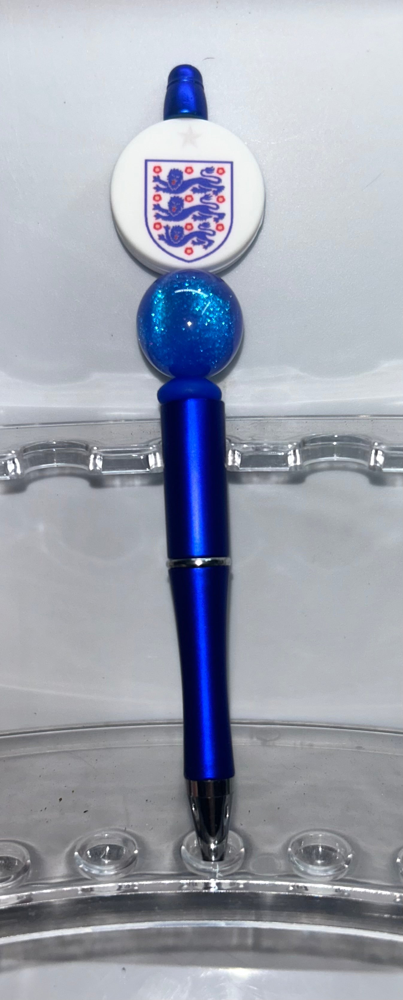 England Soccer Round Blue Pen
