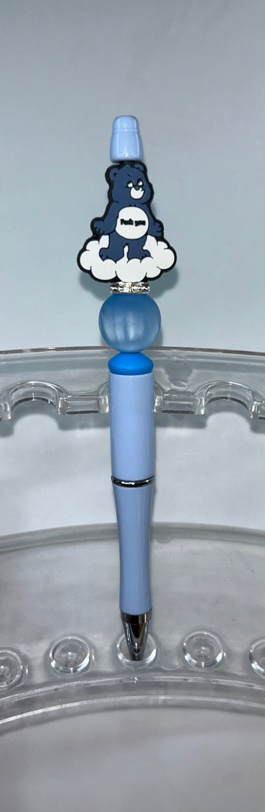 F!@# You Swear Bear Light Blue Pen