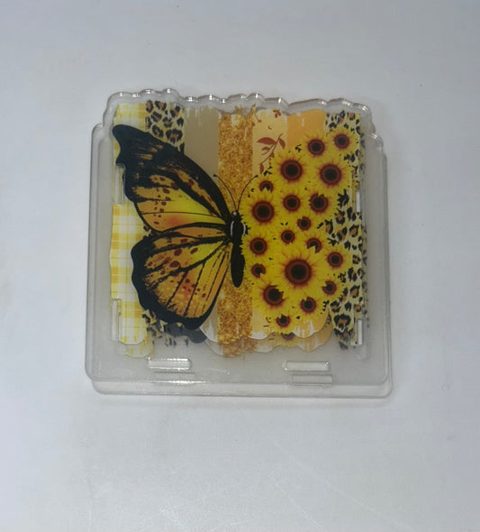 Sunflower Butterfly Pen Holder