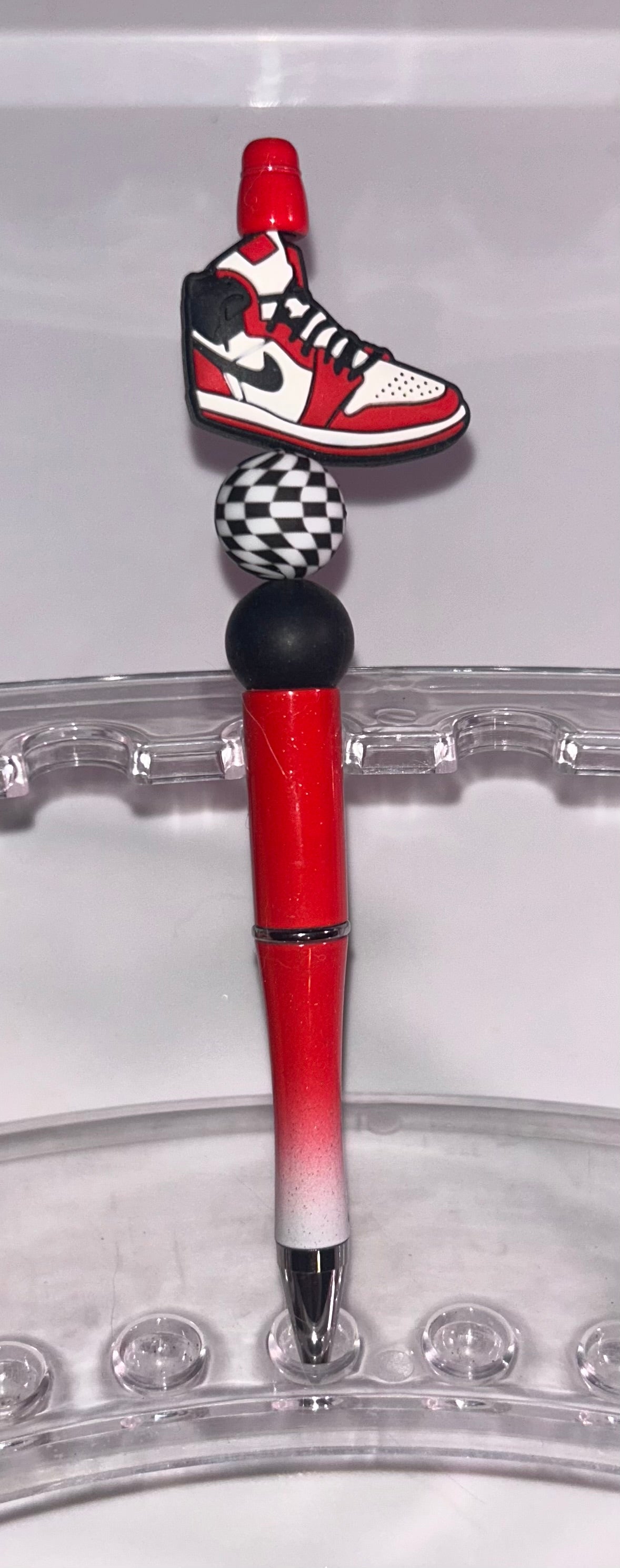 Red Nike Shoe Red Ombre Pen