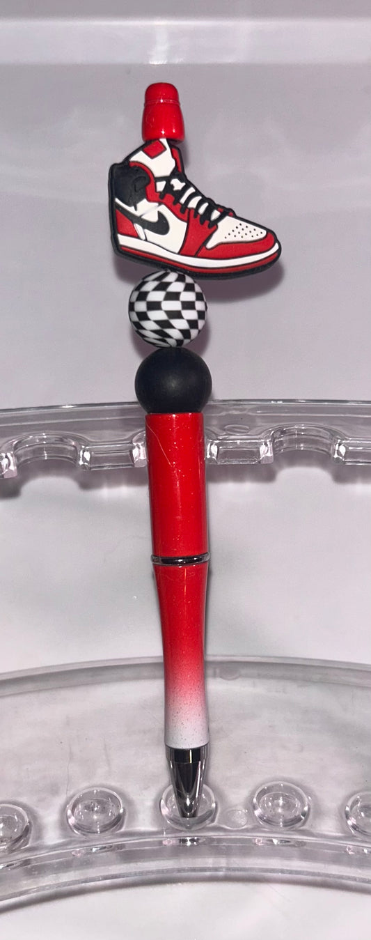 Red Nike Shoe Red Ombre Pen