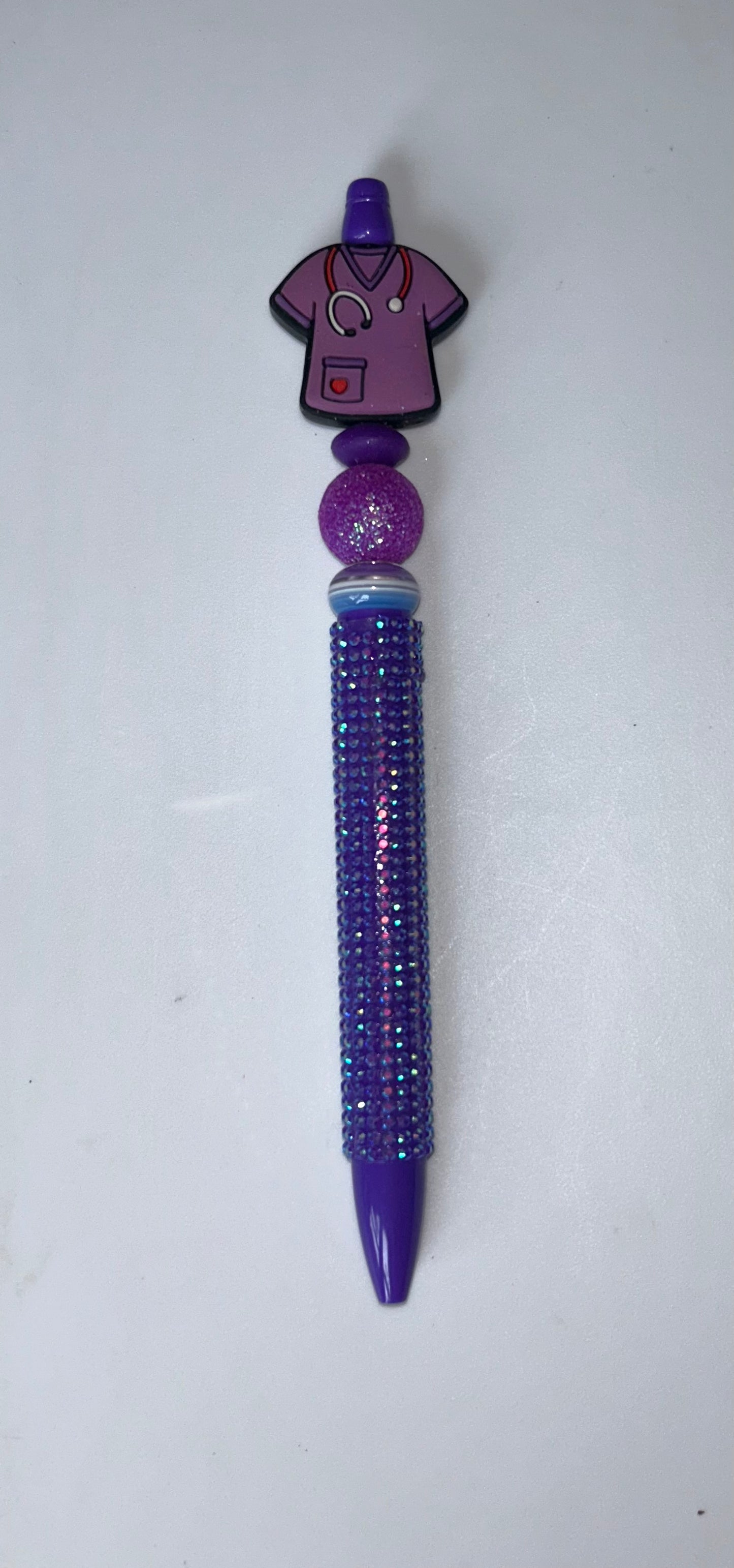 Nurse Purple Scrubs Purple Bling Pen