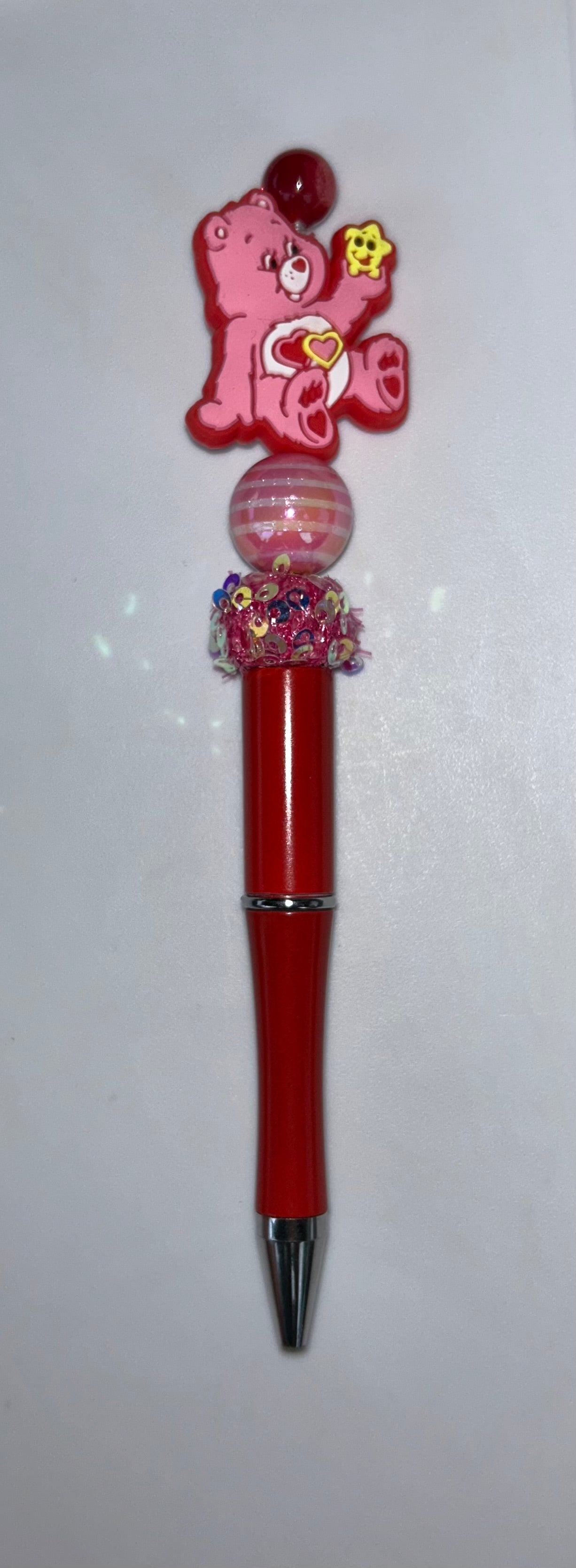 Pink Carebear Red Pen