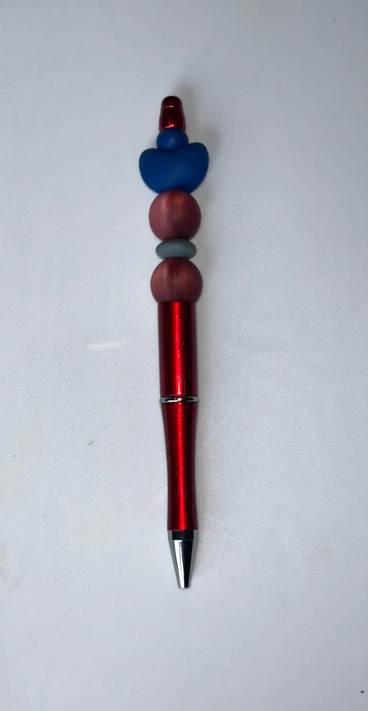Blue Heart Red Pen
