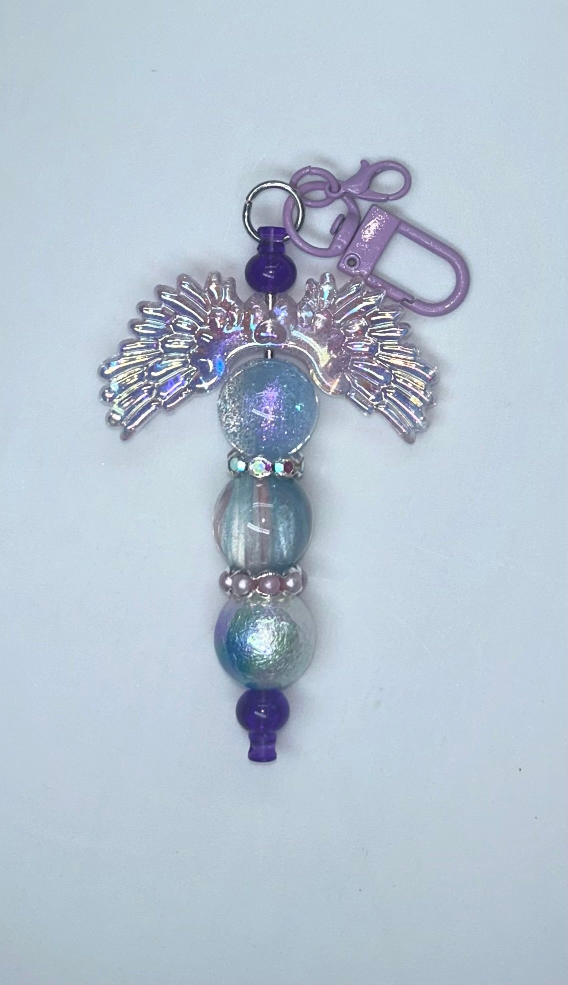 Purple Wings Key Chain