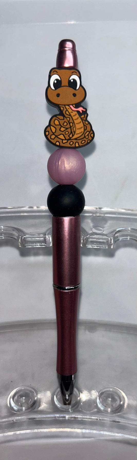 Brown Snake Rosey Pink Pen