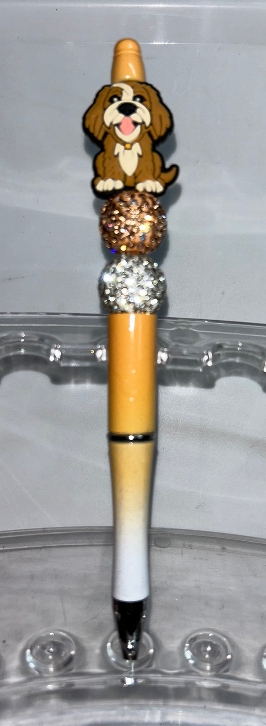 Golden Doodle Orange Ombre' Pen