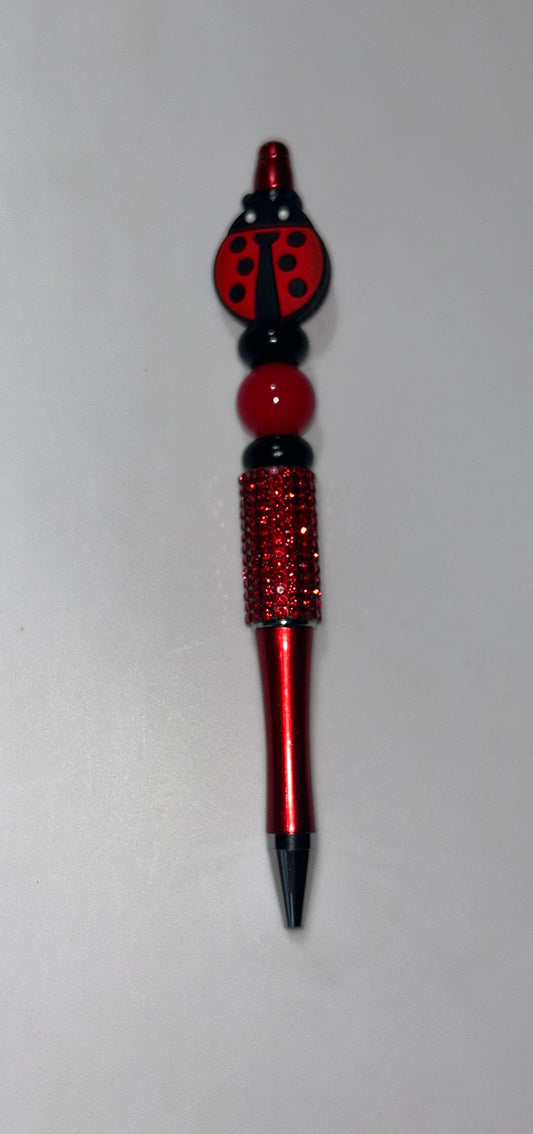 Lady Bug Red Bling Pen