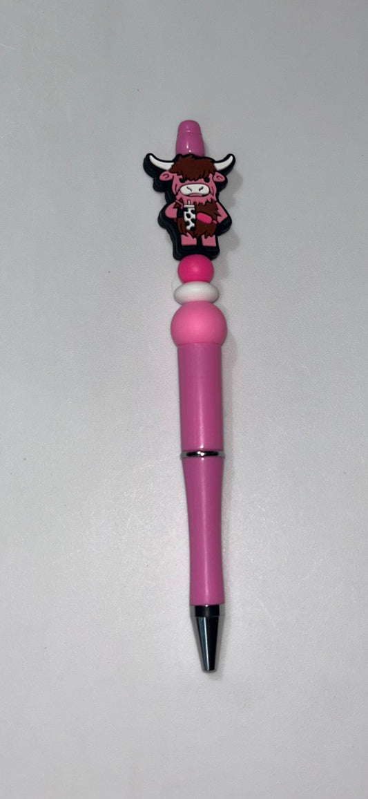 Pink Highland Cow Pink Pen