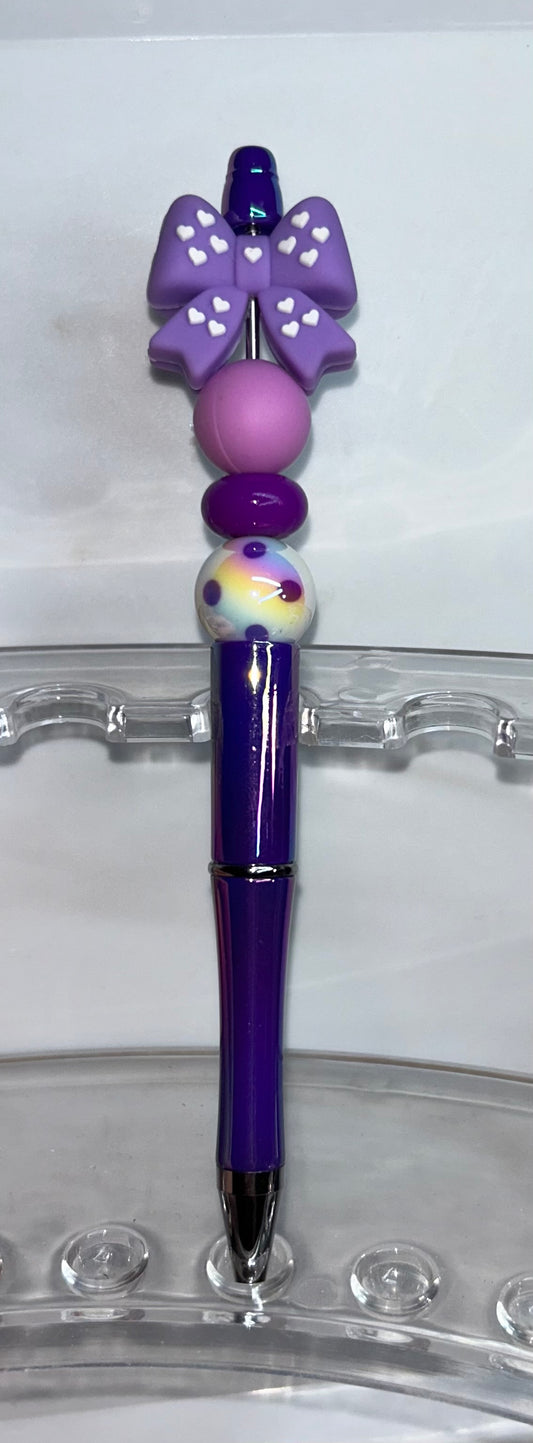 Purple Bow Purple Pen