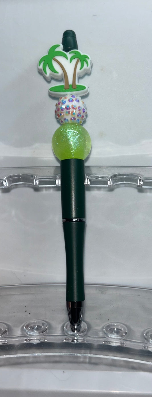 Palm Trees Green Pen