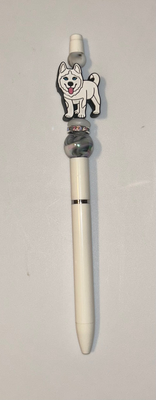 White Husky White Pen