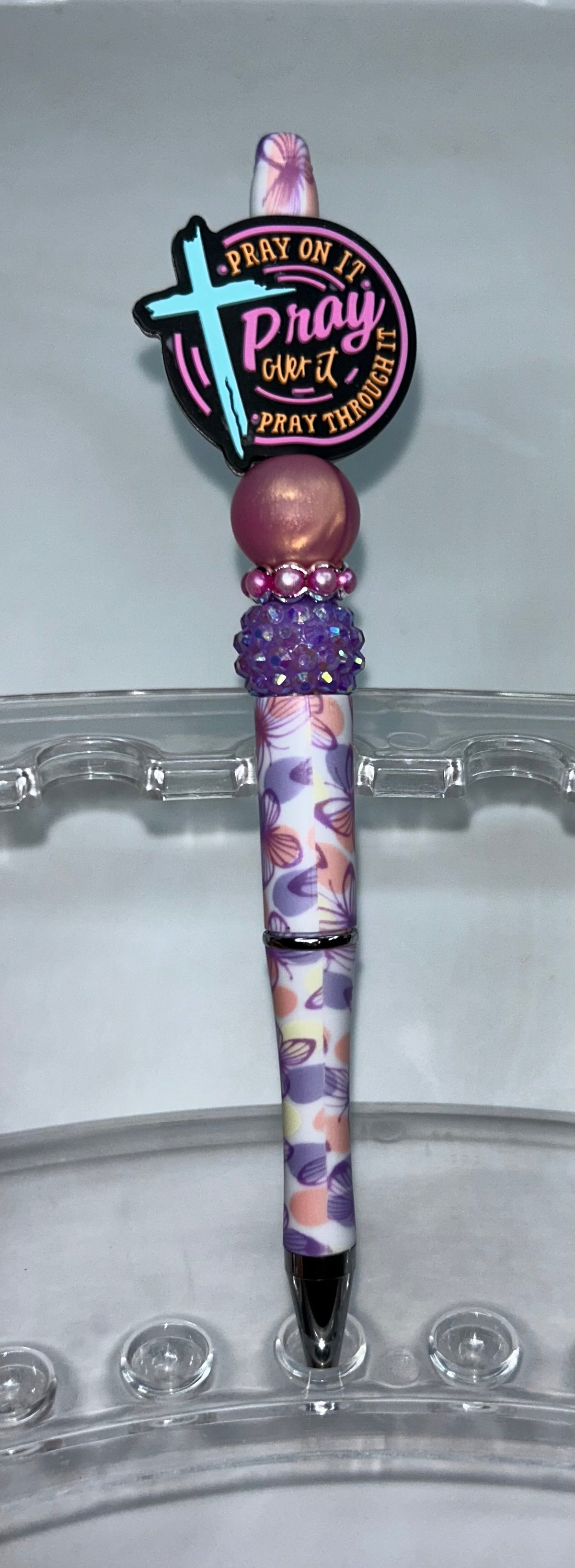 Pray On It Pray Over It Pray Through It Floral Pen