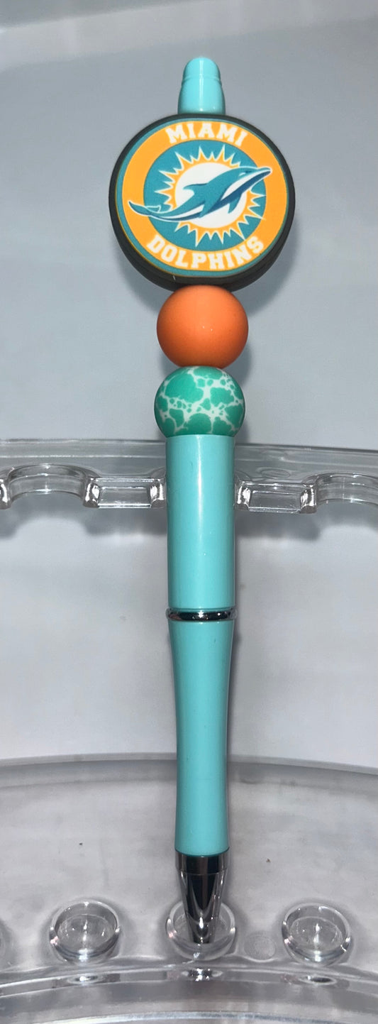 Miami Dolphins Round Teal Pen