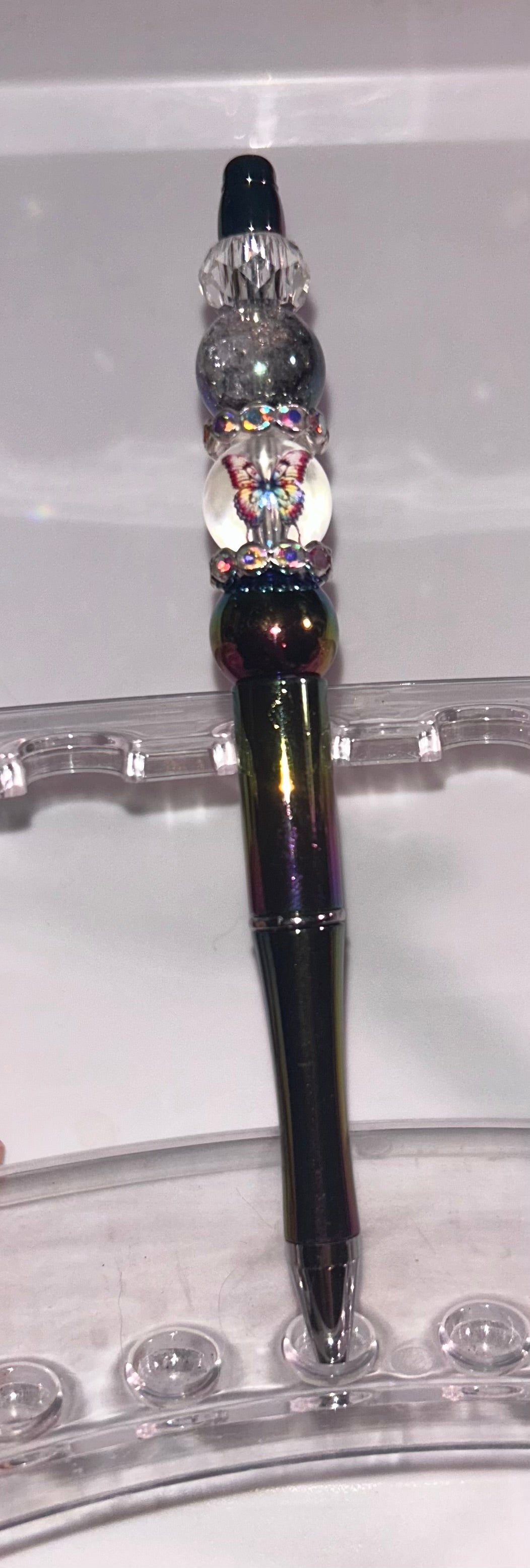 Butterfly Bead Black Pen