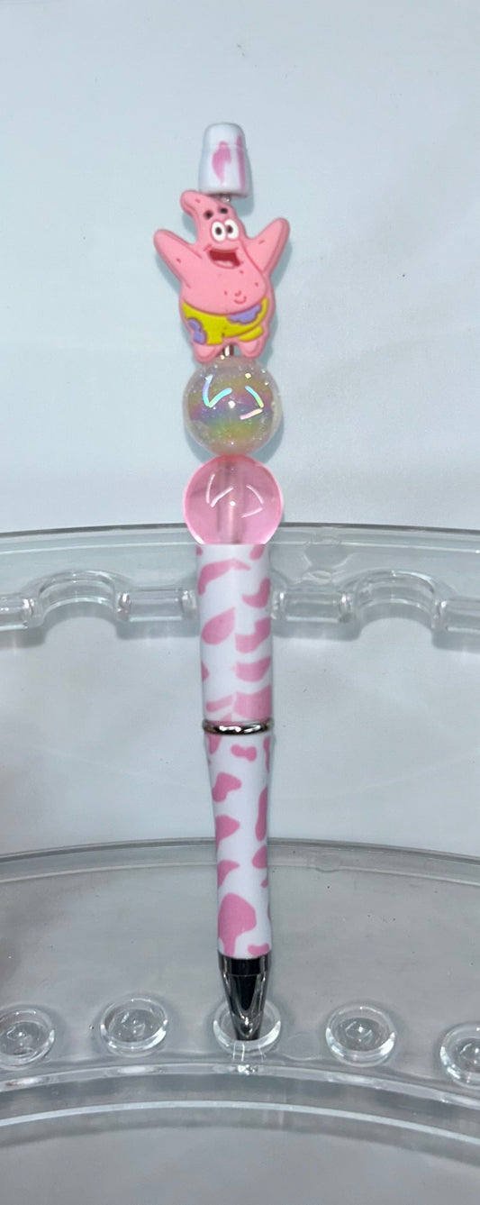 Patrick Pink Cow Print Pen