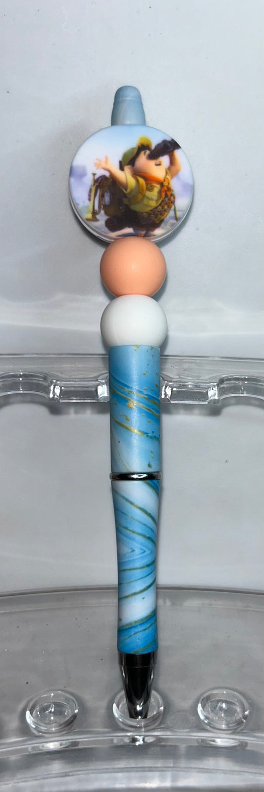 Russell -UP Gold Blue Swirl Pen