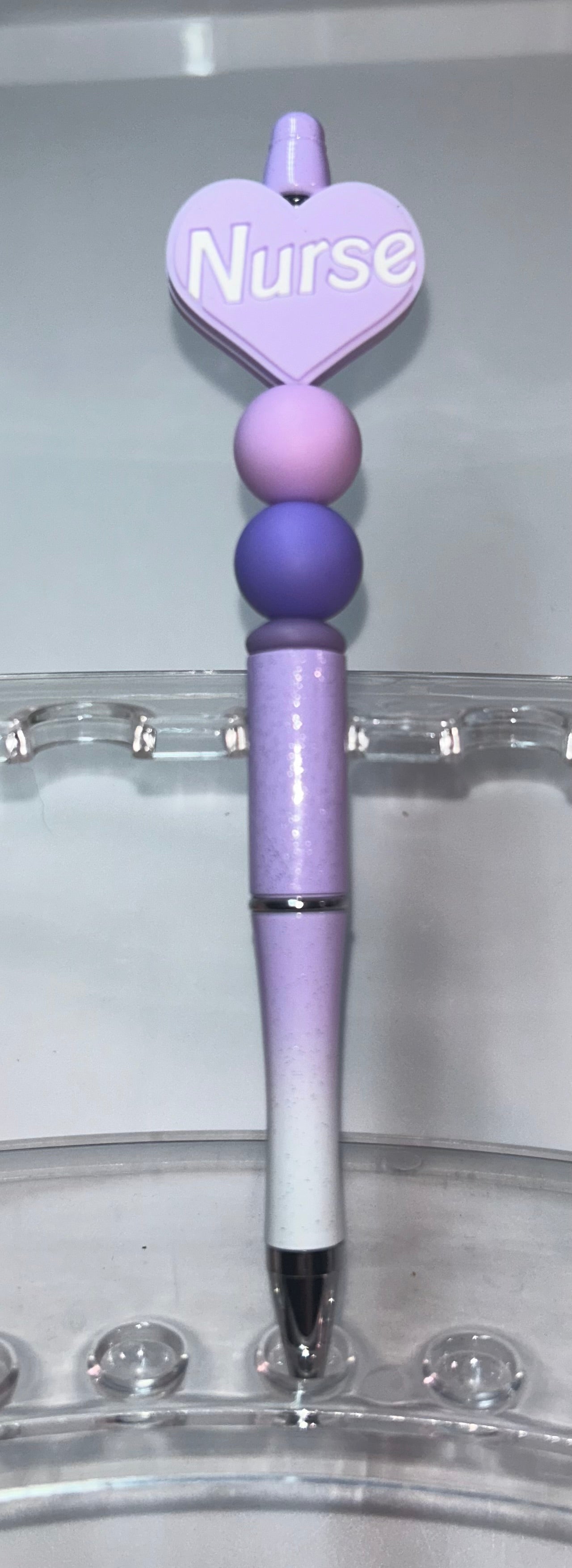 Purple Nurse Heart Purple Pen