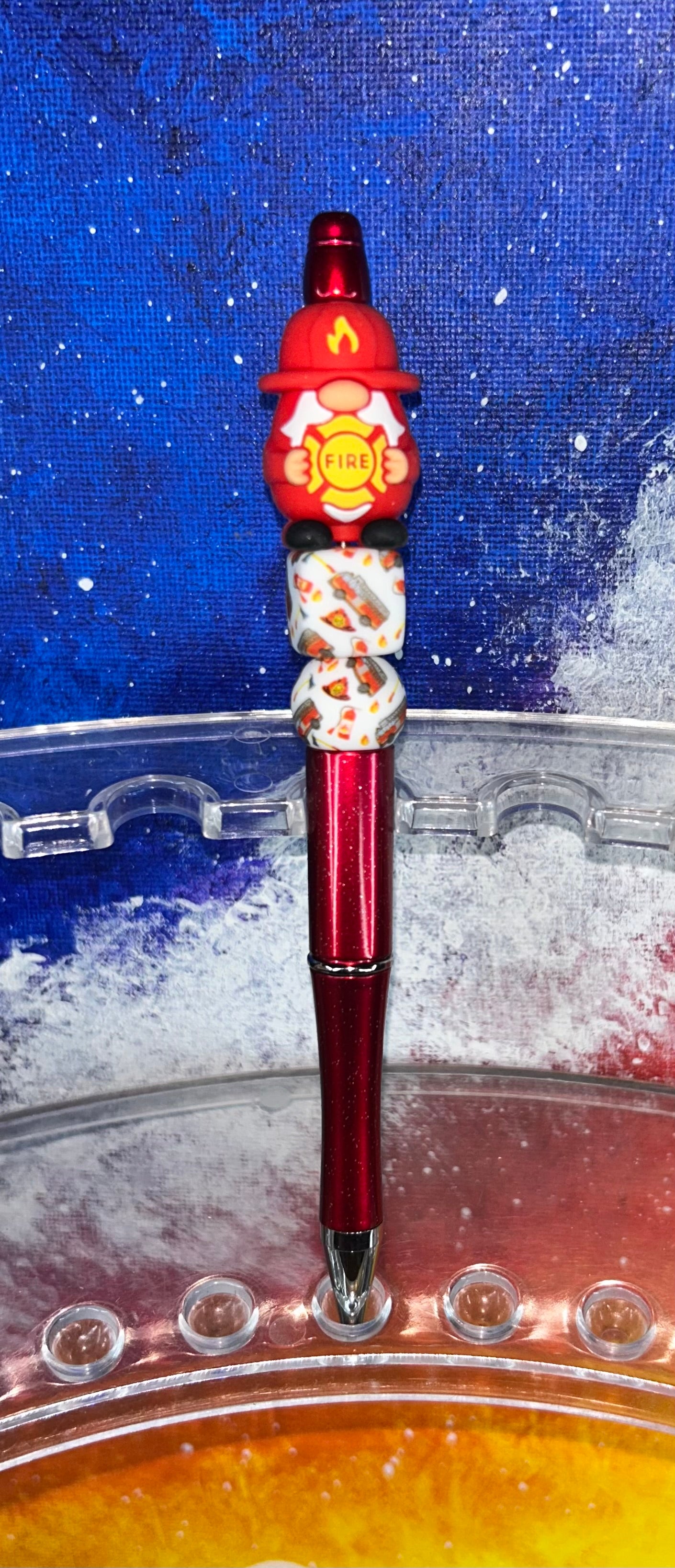 Fire Fighter Gnome Red Pen