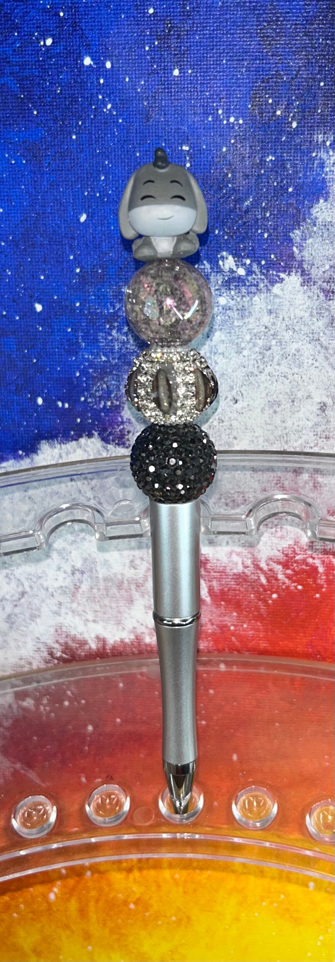 Grey Eeyore Small Doorable Silver Pen