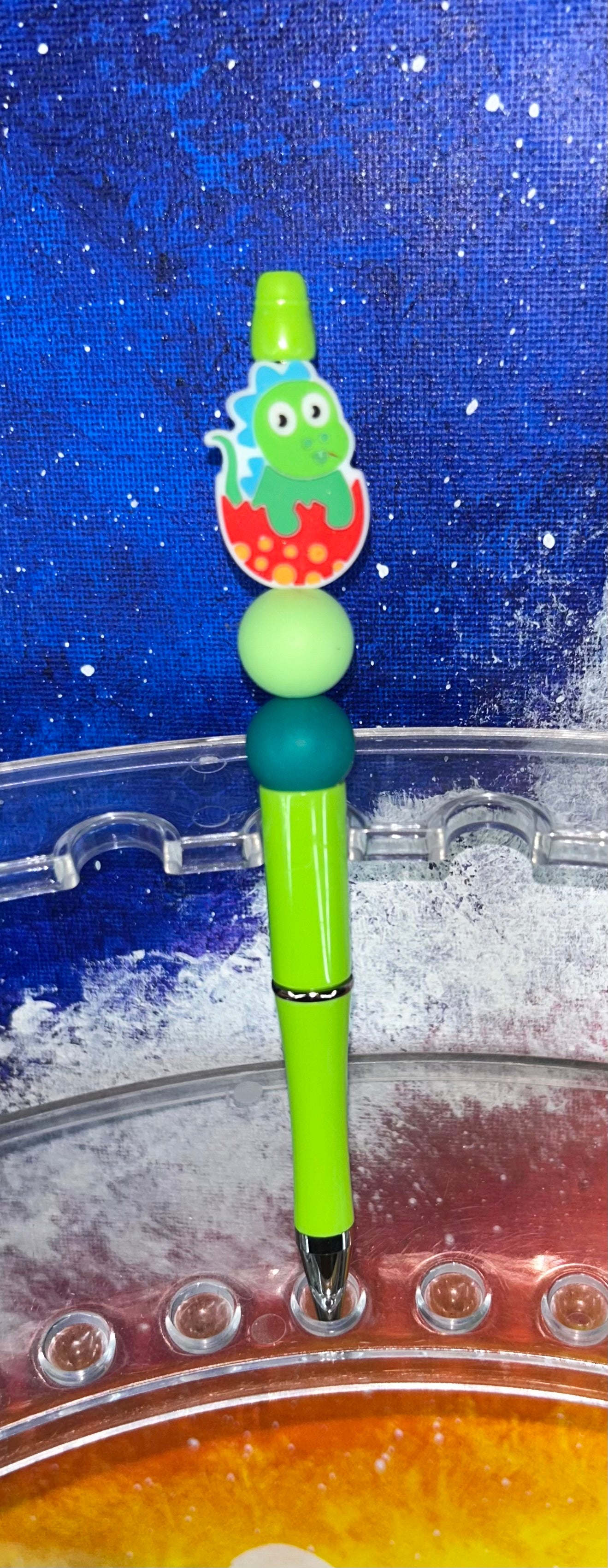 Dino Egg Lime Green Pen