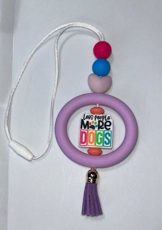 Less People More Dogs Car Charm
