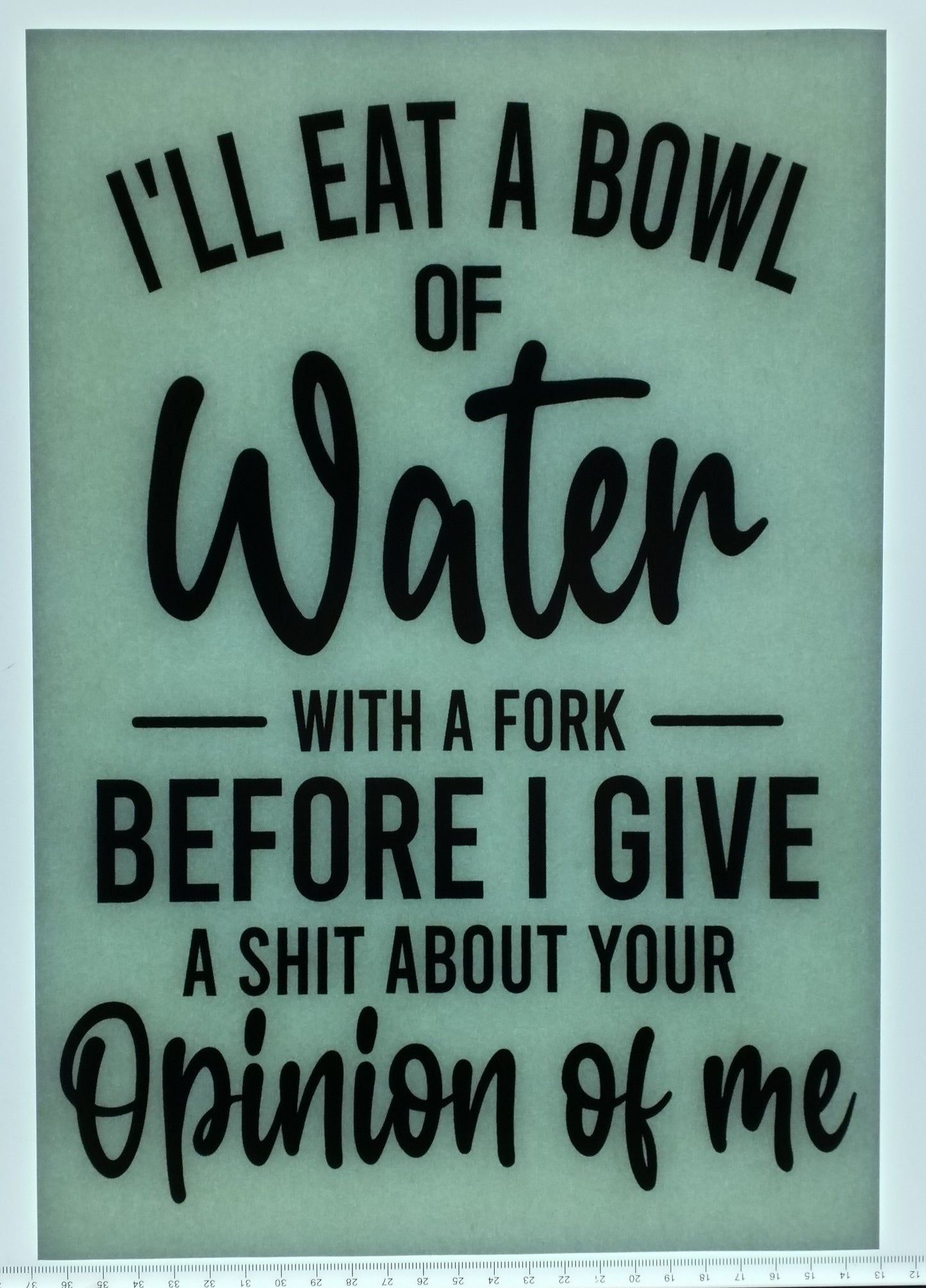 I'll Eat A Bowl of Water