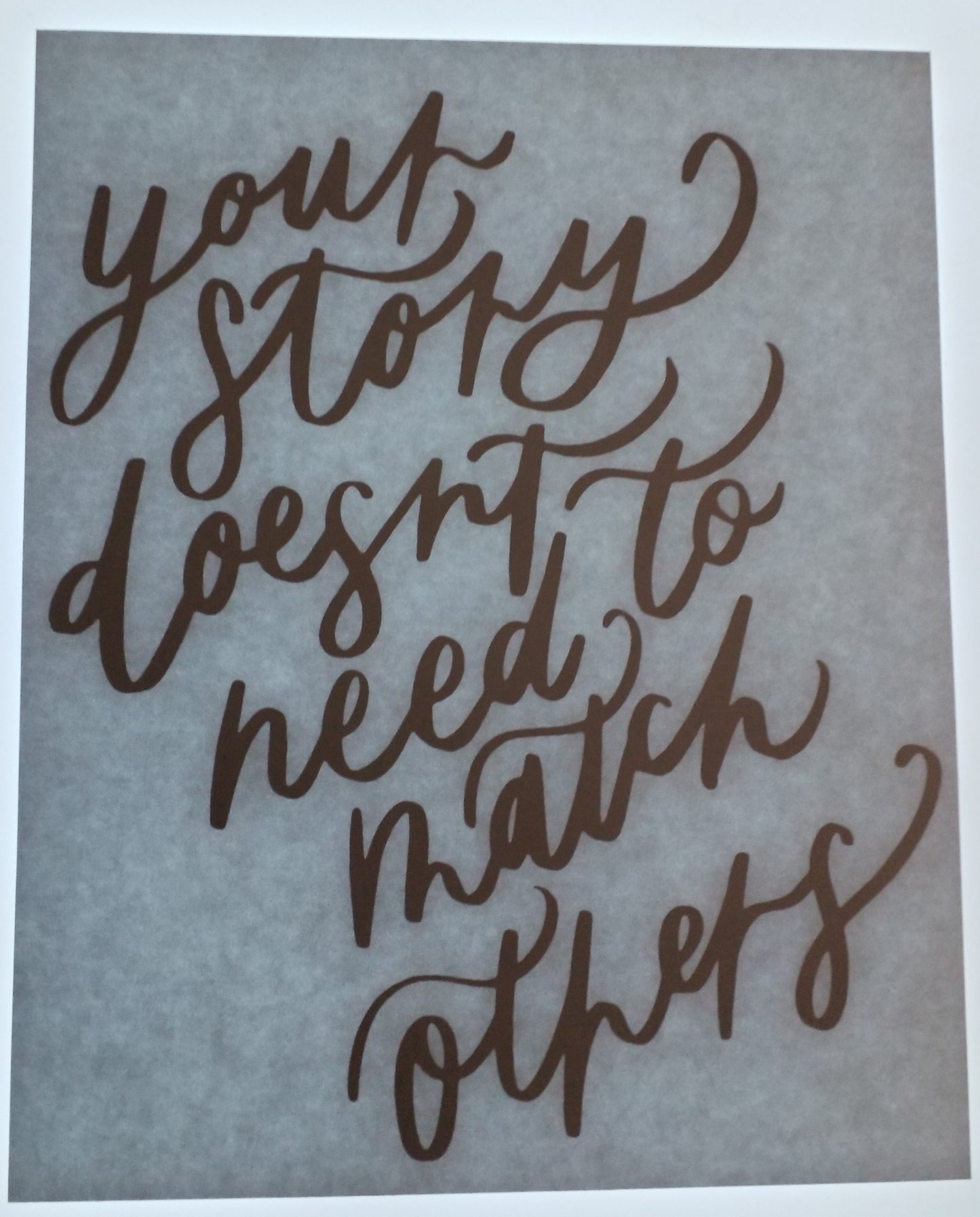 Your Story Doesn't Need To Match Others