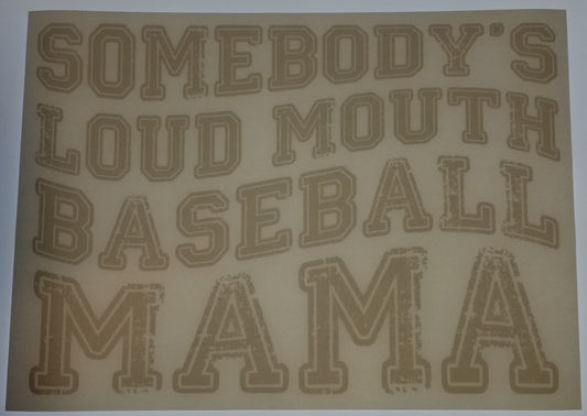 Somebody's Lots Mouth Baseball Mama